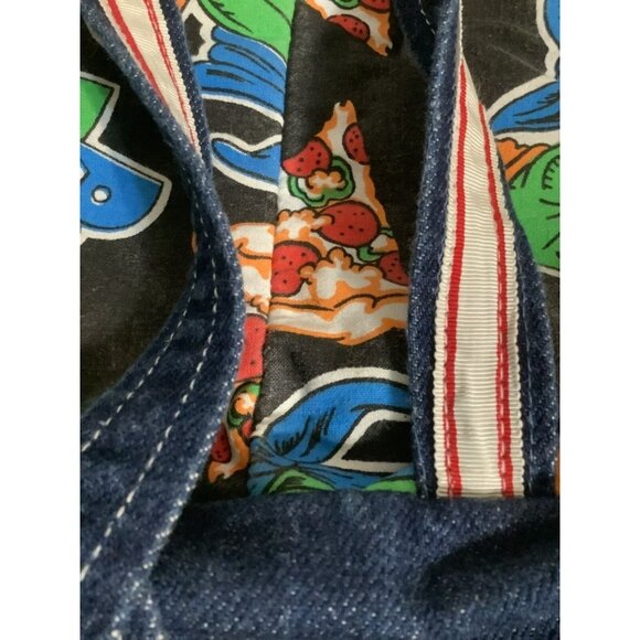 Vintage Teenage Mutant Ninja Turtles Denim Backpack 1991 - 16’’X13’’. Fabrini - Picture 15 of 16
